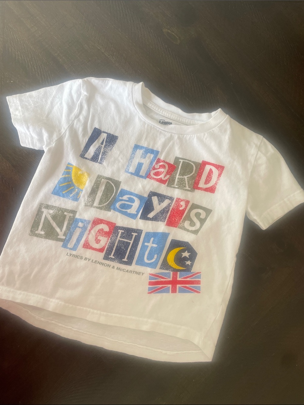 White 'A Hard Day's Night' Graphic Kids Tee
